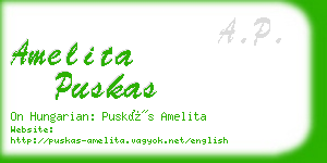 amelita puskas business card